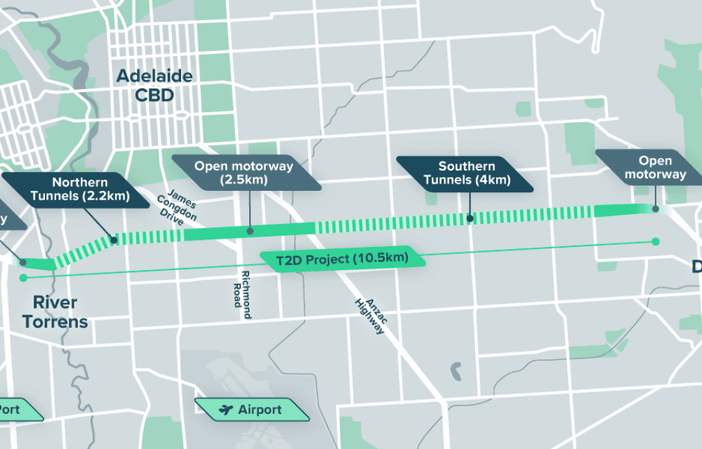Work is underway on $15b Adelaide road project, following awarding of a key contract, three TBM on their way, 5500 jobs to be createdarticle image
