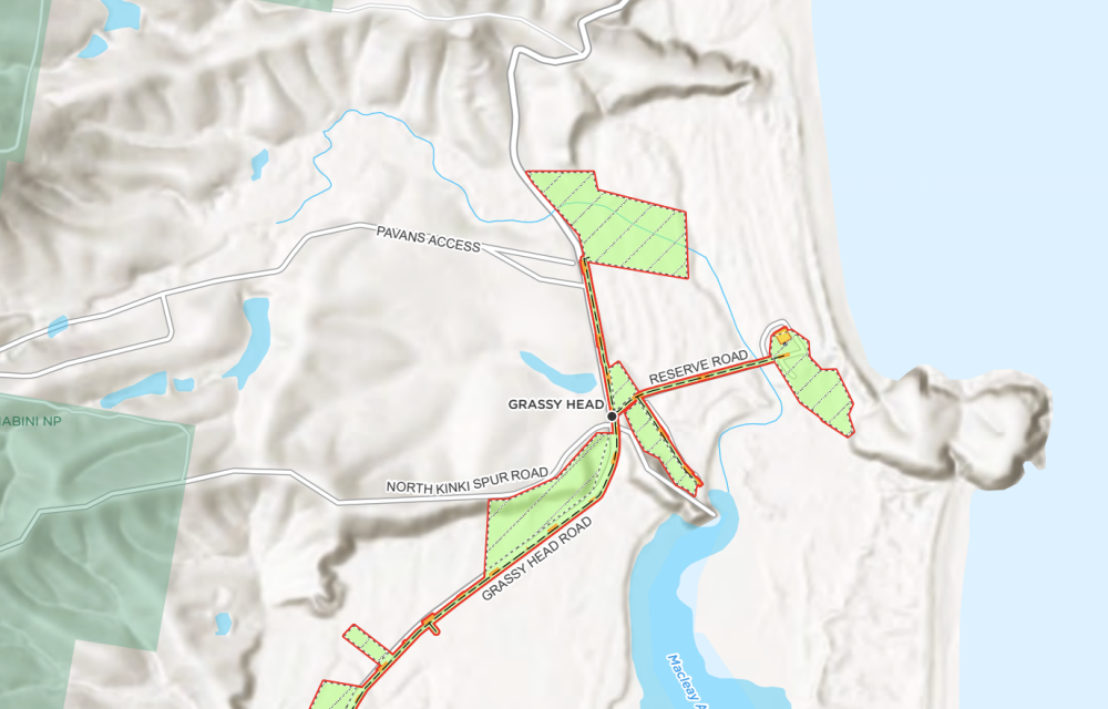 Map and works overview of the Stuarts Point Sewerage Scheme showing sewer network, wastewater treatment plant, effluent pipeline and dunal discharge site.
