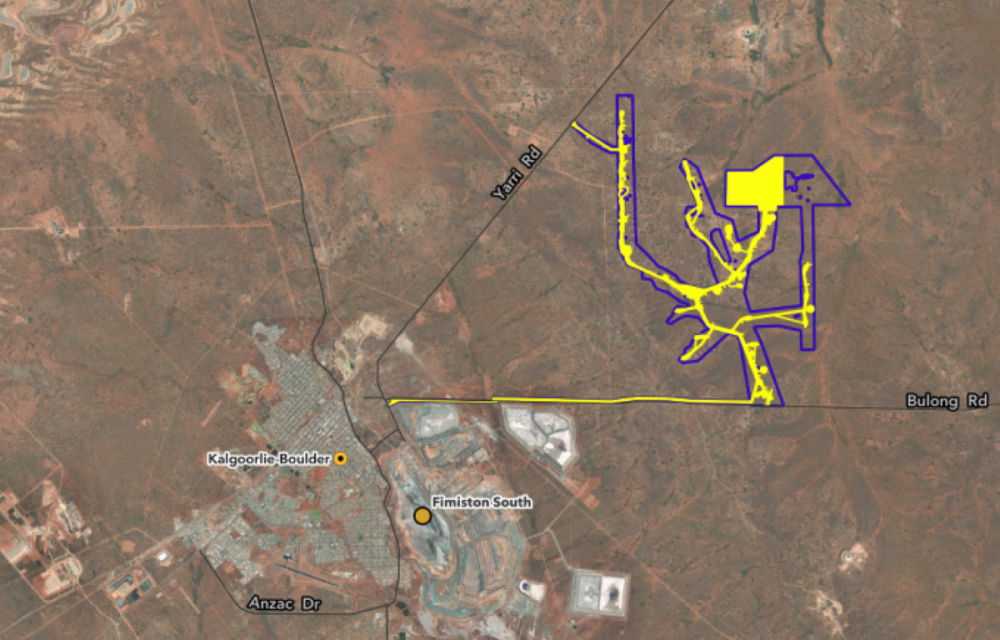 Proposed Kalgoorlie Regional Renewable Energy Project to power KCGM, including up to 32 wind turbines, a solar farm and a 300 MWh battery system