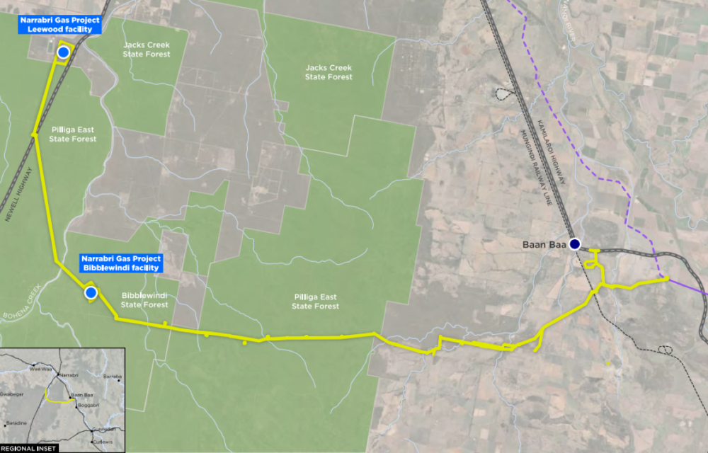 A proposed underground gas pipeline project in northern NSW will connect a major gas development to an existing transmission corridor.